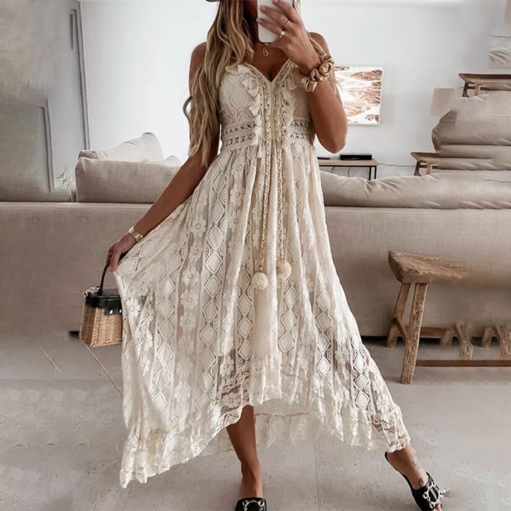 Boho dress in cream